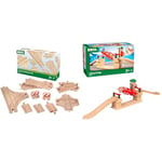 BRIO 33307 Expansion Pack - Advanced Wooden Train Track for Kids Age 3 Years Up - Compatible with all BRIO Railway Sets & Accessories & World Lifting Bridge for Kids Age 3 Years Up