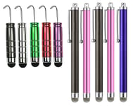 TeKKno Pack Of 10 Rubber Tip Stylus Pens For All Touch Screen Mobile Phones And Tablets / 5x Large and 5x Small