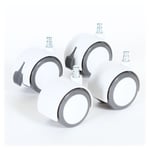 Babybay - Lot de 4 roulettes parquet pour berceaux Cododo Babybay - Blanc