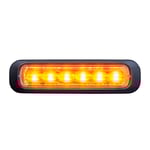 Varningsljus / Blixtljus Strands Dark Knight Strobe light 6LED - 12/24V / 10W / 129 mm, Klar lins