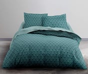 Parure De Couette 220x240 Cm Japanese Bamboo - Microfibre 100% Polyester Gris/Rouge/Blanc