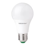 MEGAMAN LED-lamppu E27 A60 9W, lämmin valkoinen, himmennys