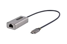 StarTech.com USB-C to Ethernet Adapter, 10/100/1000 Mbps, Gigabit Network Adapter w/ ASIX AX88179A Chip, 1ft/30cm Cable, USB Type C to RJ45 Ethernet Dongle, USB C to LAN Adapter, Windows/macOS/Linux/ChromeOS (US1GC30B2) - netværksadapter - USB-C - Gigabit