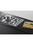 Fisher & Paykel CG905DWNGFCX3 90cm Gas Hob, Stainless Steel Silver