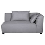 Miliboo Module d'angle Droit pour canapé en Tissu Gris Clair PLURIEL