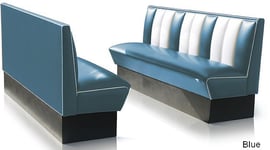 Diner booth - retro soffa 180 cm / st (special) (Färg: TURKOS/VIT)