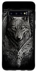 Galaxy S10 Stylish Viking Wolf Design Wild Animal Viking Wolf Case