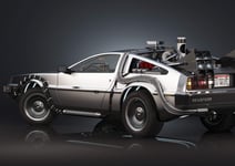 Back to The Future Delorean A3 Laminated Time Machine Print Film Cinema Movie Poster Car Vehicle Picture Bedroom Artwork Print Photo Wall Decoration Reprint