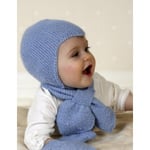 Baby Aviator Hat by DROPS Design - Lue, Skjerf og Votter Strikkeoppskr - 3/4 år