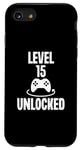 iPhone SE (2020) / 7 / 8 Level 15 Unlocked Funny Gamer Video Game Age Birthday Case