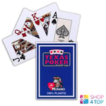 Texas Poker Hold Em Blue Playing Cards Deck Modiano Jumbo Index Poker Size New