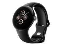 Google Pixel Watch 2 - Mattsvart Aluminium - Smart Klocka Med Aktivt Armband - Fluorelastomer - Obsidian - Bandstorlek: S/L - 32 Gb - Bluetooth, Wi-Fi, Nfc, Lte - 4G - 31 G