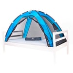 Deryan Tente de Lit Moustiquaire de Voyage Portable Protège Enfant Endormi des Moustiques/Insectes Légère avec Sac de Transport Bleu, 200 x 90 cm, 1 Pièce