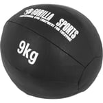 Gorilla Sports - Médecine Ball Cuir Synthétique de 1kg à 10kg - Poids : 9 kg