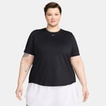 Nike Dri-Fit One Classic SS Topp (Plus Size) Stl. 3X Dam Svart T-shirt