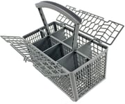 Cutlery Basket for BOSCH Dishwasher Plastic Cage Tray Lid & Removable Handle