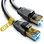 Akake Câble Ethernet de Classe 8, 0,5m 1m 9m 12M 15m 18m 30m câble de réseau Internet Haute Vitesse Lourd, à l'intérieur et à l'extérieur du Mur de Blindage du câble LAN Professionnel (12m)