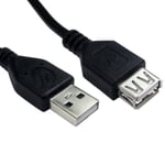 LONG USB 2.0 EXTENSION CABLE 3 METRE Male To Female Printer Scanner Computer PC