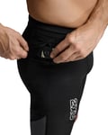 2XU Light Speed React Compression Shorts M Löparshorts Black/White Reflective, XL