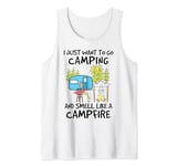 Flamingo I Just Want To Go Camping And Smell Like A Campfire Tank Top