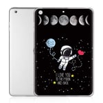 Yoedge Case Compatible for Apple iPad Mini 4/5-Cover Silicone Soft Clear with Design Print Cute Pattern Antiurto Shockproof Back Protective Tablet Cases for Apple iPad Mini 4/5, Moon
