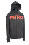 Nitro Snowboards Nike Sweat-Shirt à Capuche zippé pour Enfant Standard 146 cm Gris - Gris