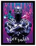 Pyramid International Marvel Black Panther Poster encadré Édition collector Black Panther Wakanda Forever Design 30 cm x 40 cm Produit officiel