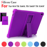 Silicone Case Cover For Lenovo Tab M10 Tb-x605f 10.1 In Shockproof Stand Tablet