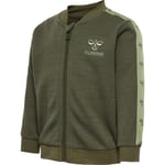 Hummel Wulbato ull/bomull zip jakke - olive night