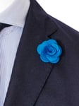 Blå kavajnål blomma ros