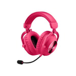 Logitech G Pro X 2 LIGHTSPEED langaton headset, pinkki