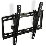 TV Wall Bracket, Ultra Strong Tilt TV Wall Flat to Wall Mount for for 26-55 Inch TVs, 45.5kg Weight Capacity, Max VESA 400X400mm, Spirit Level