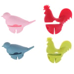 Rooster Pot Clip Silicone Spoon Rest Ladle Spatula Pan Utensil H Red Cock