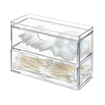 The Home Edit by iDesign Mini organiseur à 2 tiroirs en plastique recyclé transparent
