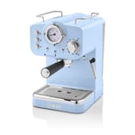 Swan SK22110BLN - Retro Pump Espresso Coffee Machine Blue