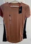 Under Armour Womens Heat Gear Training T-Shirt Top In Bronze . Size XS 6-8 BNWT