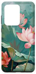 Coque pour Galaxy S20 Ultra Style de peinture à l'huile de fleurs de lotus Art Design