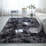 Lurowo Shaggy Area Rug, Soft and Fluffy Area Rug Modern Gradient Color, Long Hair Washable Floor Carpet Rug with Anti-Slip Bottom, Decorative Carpet for Living Room, Bedroom, Sofa 120 * 160cm