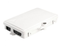 Delock - Fiberoptikdistribueringsbox - IP65, lockable - väggmontering - inomhus, utomhus - vit - 2 portar