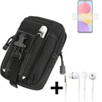 big Holster for Samsung Galaxy F13 + earphones pouch sleeve belt bag cover case 