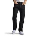 Lee Men's Regular Fit Straight Leg Jeans, Double Black, 32W x 29L