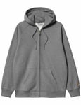 Carhartt WIP Chase Hooded Jacket - Dark Grey Heather Colour: Dark Gey Heather, Size: Large