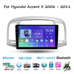Android 9 Car Stereo Auto Radio 9 Inch Touch Screen GPS Navigation Head Unit for Hyundai Accent 3 2006 - 2011 Support Full RCA Output Bluetooth 4G WIFI Car Auto Play DVR DAB+ TPMS ,4Cores,2G+32G