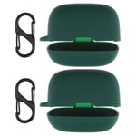 2- Earbuds Case Silicone Cover Dark Green for JBL Tune 230 NC TWS/T230NC