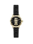 DKNY Soho Three-Hand Black Fabric Watch, One Colour, Women