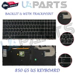 For HP EliteBook 850 G5 750 755 G5 US Laptop Keyboard With Trackpoint + Backlit