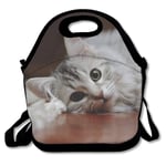Cute Cat Personalized Insulated Neoprene Lunch Bag Handbag Lunch Box Food Box Gourmet Portable Lunch Bag Insulation Bag Insulation Bag