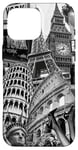 Collage rétro Paris New York Londres Rome World Travel Coque pour iPhone 16 Pro Max