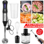 Hand Blender Mixer 1000W Chopper Mixer Bowl Egg Whisk & Beaker Stainless Steel