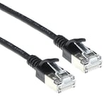 ACT Câble réseau CAT6a, U/FTP LSZH - Câble LAN fin de 3,8 mm - Câble CAT 6a flexible avec fiche RJ45 - Pour une utilisation dans les centres de données - 0,25 m - Noir - DC7952